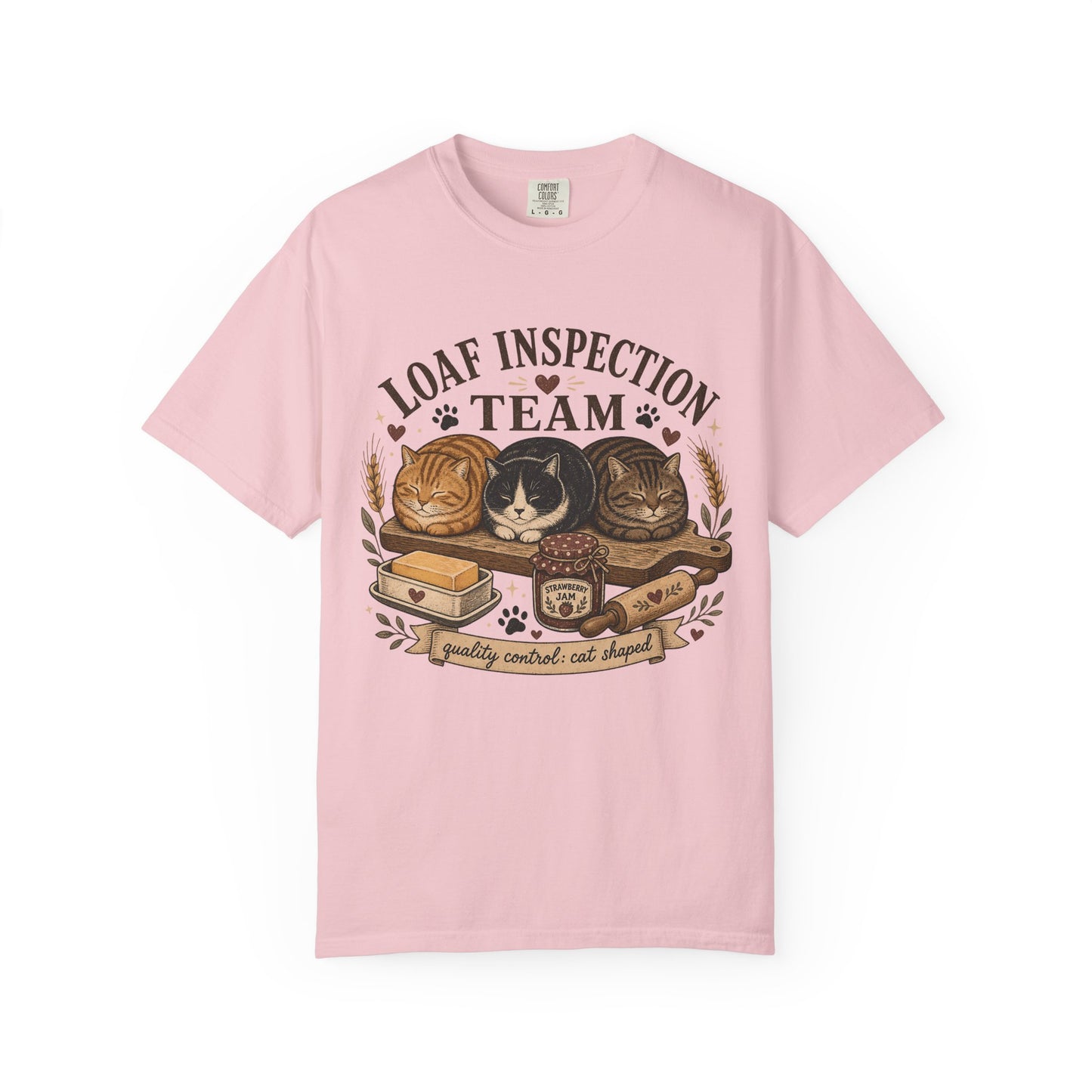 Loaf Inspection Team T-Shirt — Cute Cat Loaves Design
