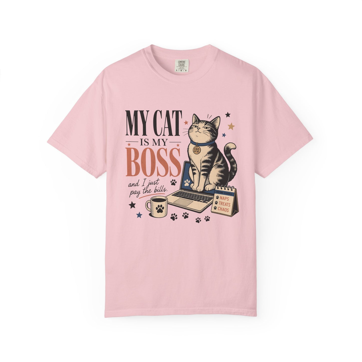 Cat Lover T-Shirt - “My Cat Is My Boss” Graphic Tee