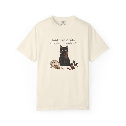 Santa Saw the Counter Incident Cat T-Shirt