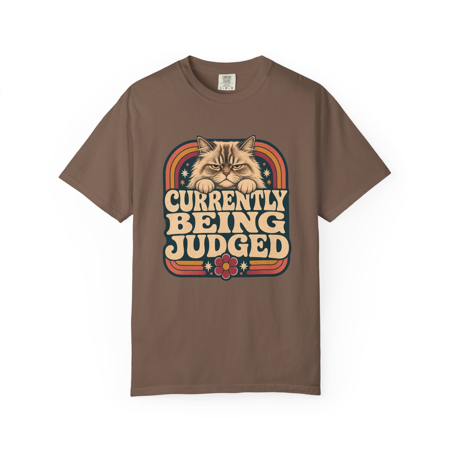 Currently Being Judged Cat T-Shirt — Retro Vintage Cat Humor Tee
