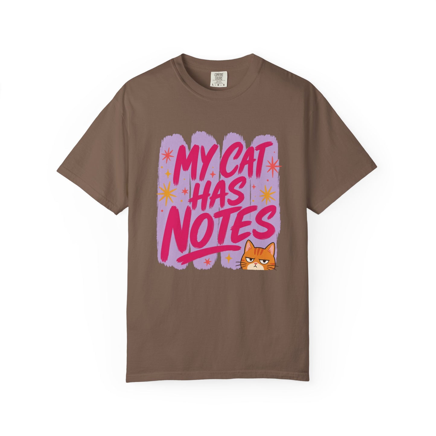 My Cat Has Notes T-Shirt — Cute Retro Cat Graphic Tee for Cat Lovers