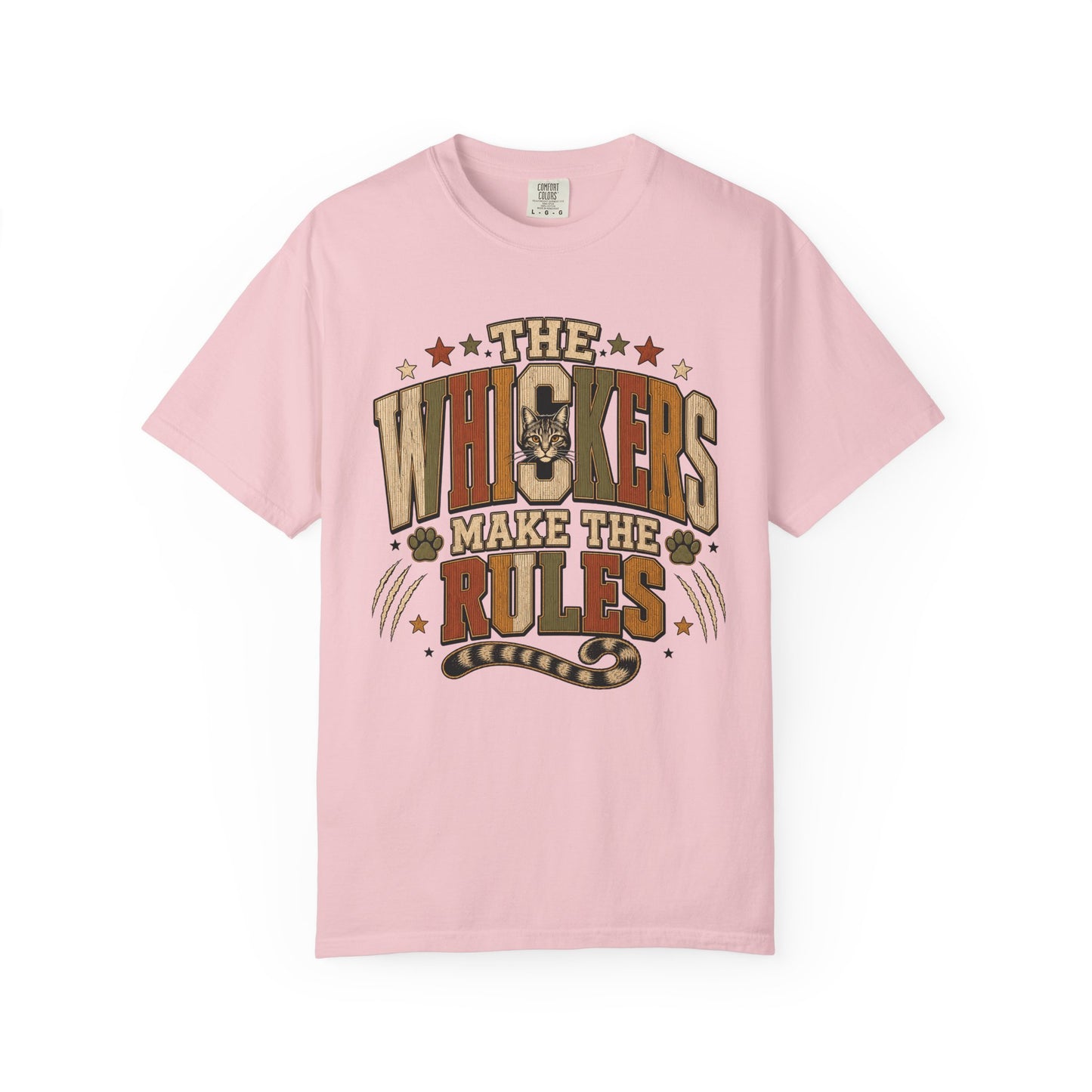 "The Whiskers Make the Rules" Vintage Cat Graphic Tee