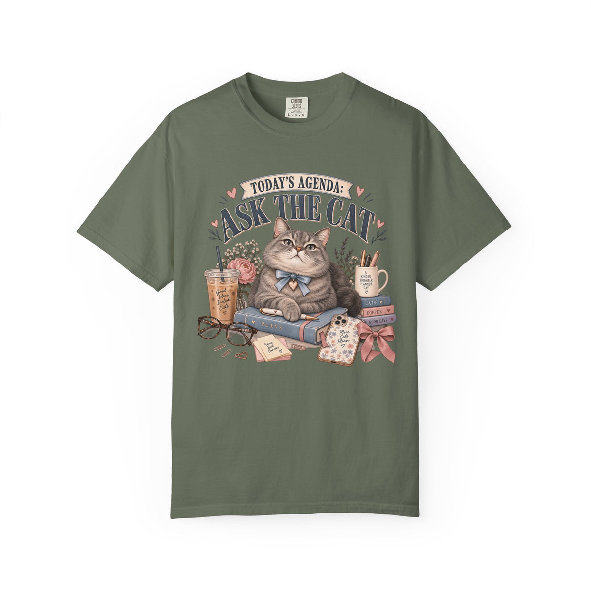 Ask the Cat T-Shirt — Cute Cozy Cat Graphic Tee for Cat Lovers