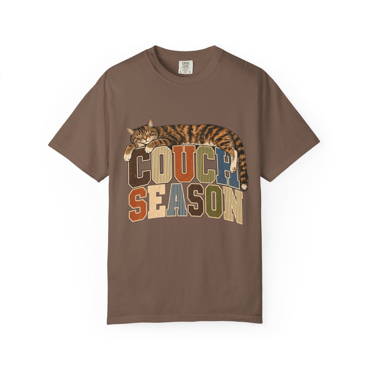 Couch Season T-Shirt — Cozy Cat Lounge Tee