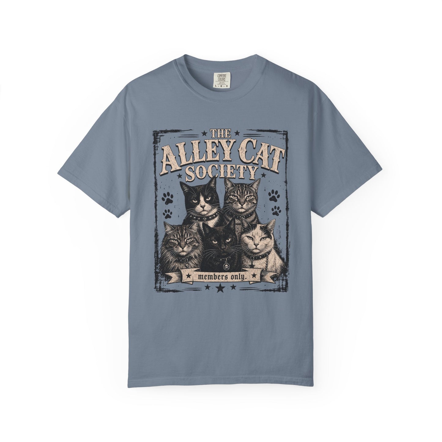 Alley Cat Society T-Shirt — Vintage 'Members Only' Cat Graphic Tee
