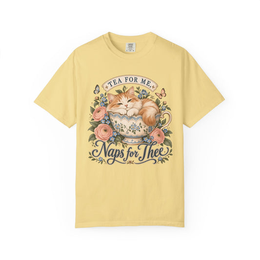 Naps for Thee Cat Tea Graphic T-Shirt