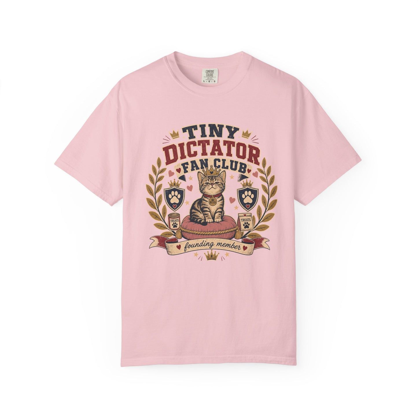 Tiny Dictator Fan Club T-Shirt — Cute Cat Political Humor Tee