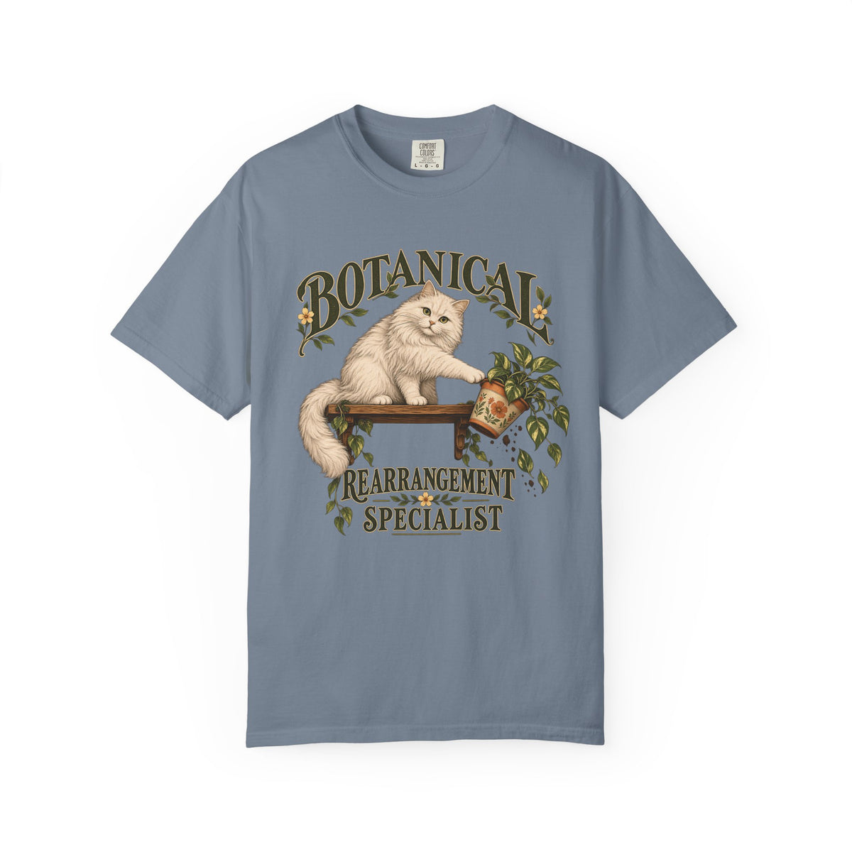 Botanical Rearrangement Specialist T-Shirt — Cat Plant Lover Tee