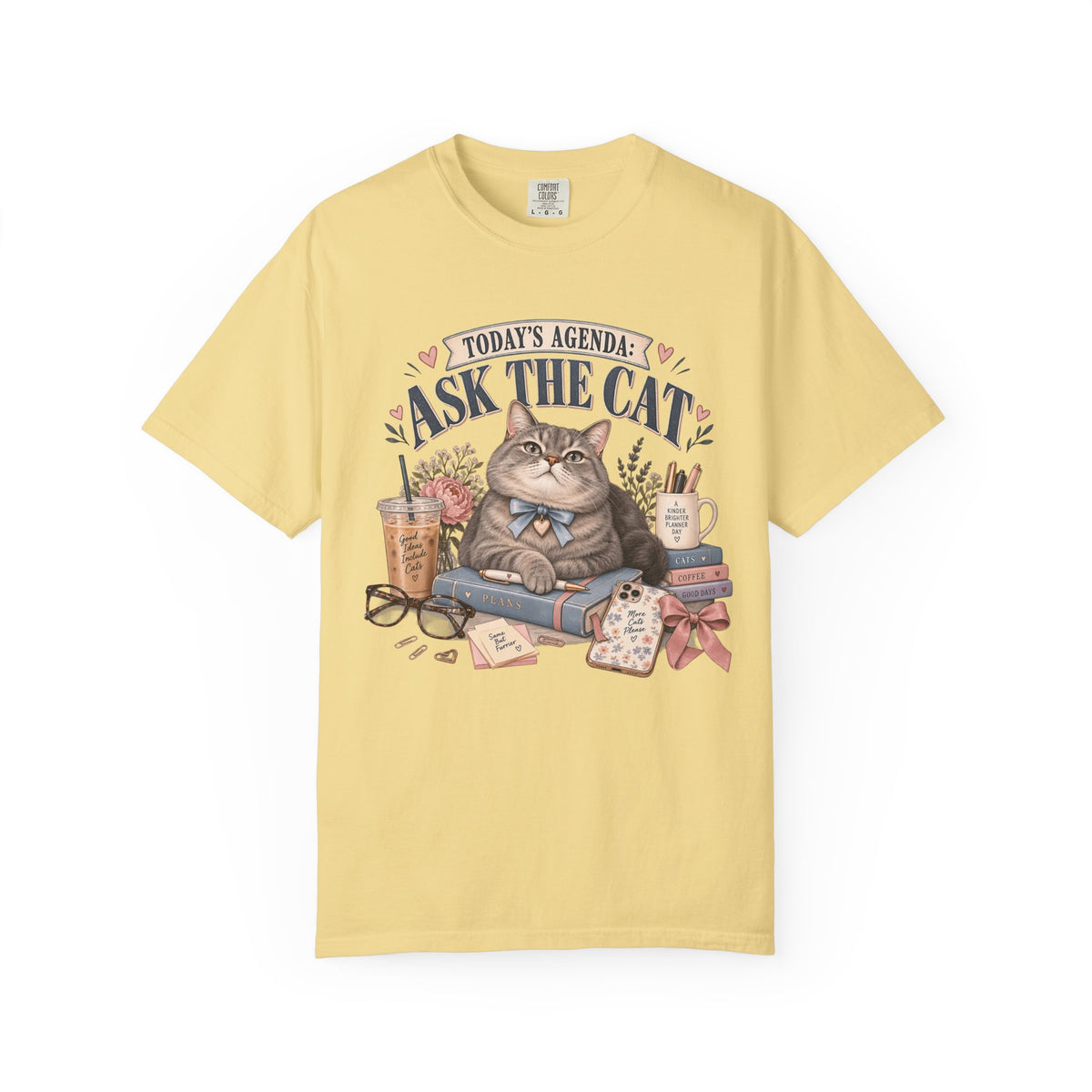 Ask the Cat T-Shirt — Cute Cozy Cat Graphic Tee for Cat Lovers