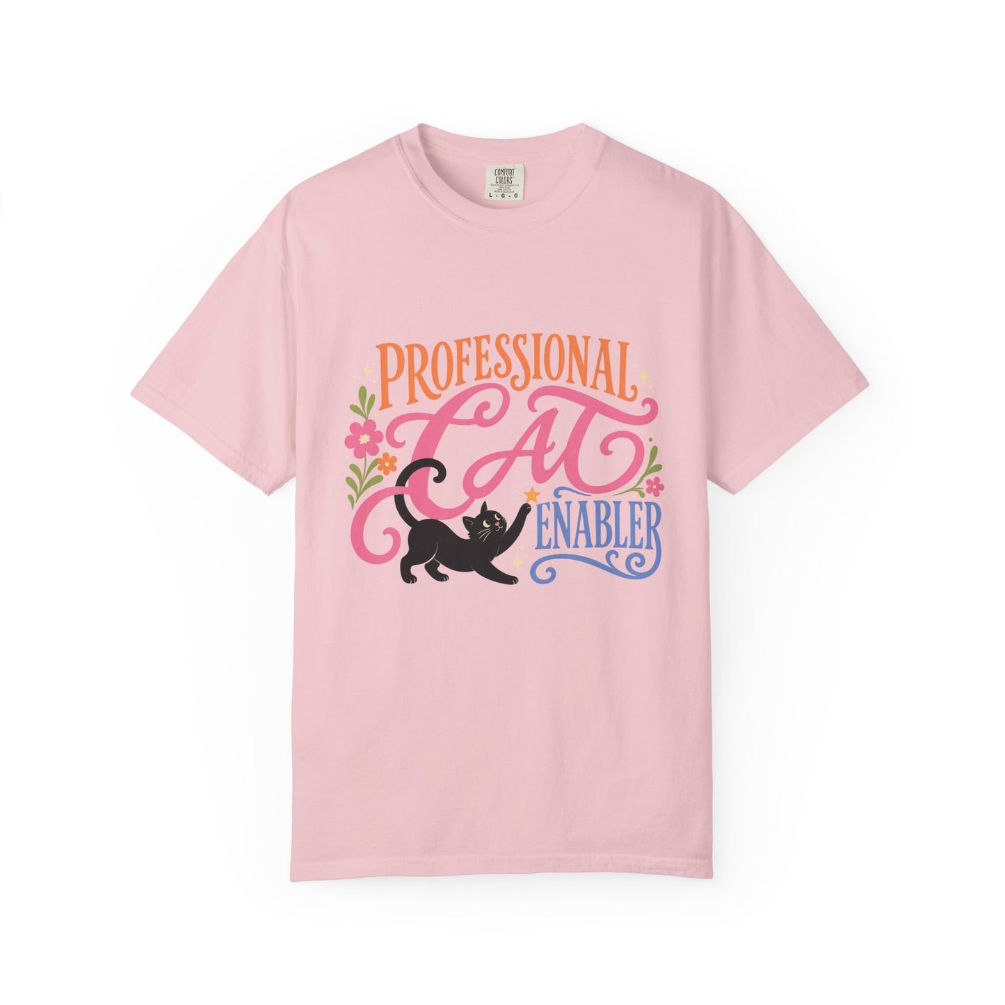 Professional Cat Enabler T-Shirt — Cute Floral Cat Lover Tee
