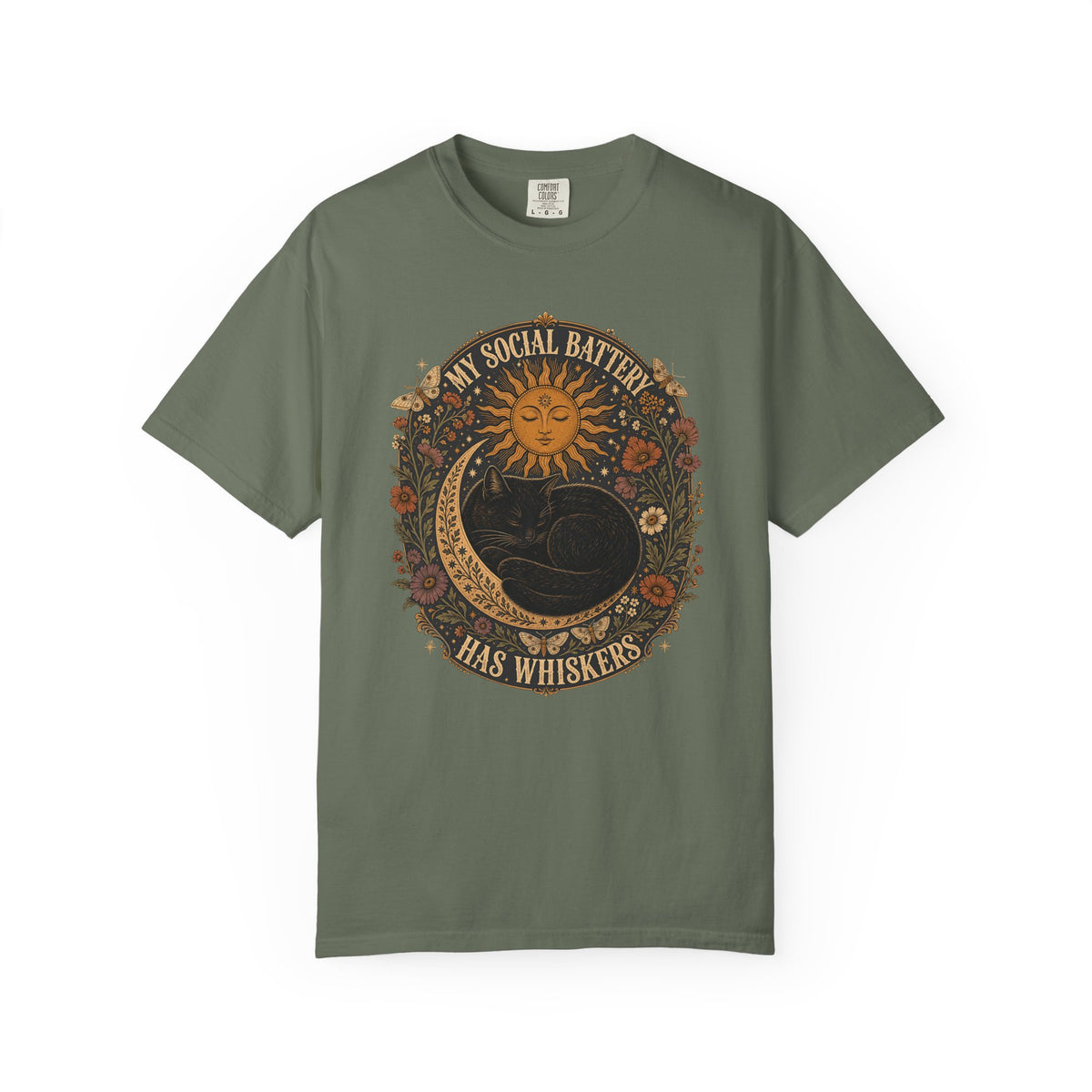 My Social Battery Has Whiskers Cat T-Shirt