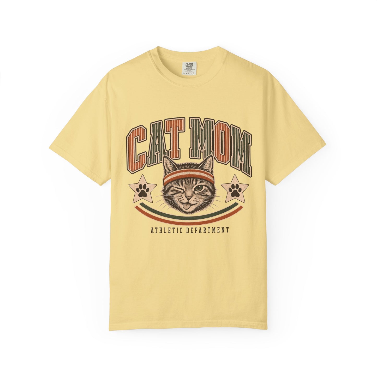 Cat Mom T-Shirt — Retro Athletic Cat Mom Tee
