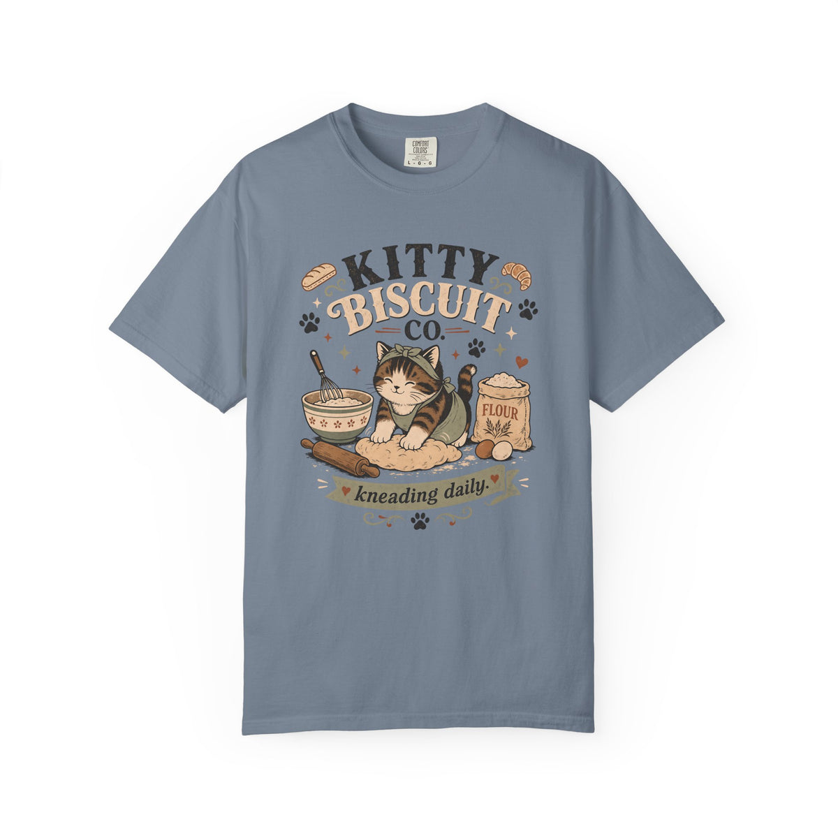 Kitty Biscuit Co. T-Shirt — Cute Cat Baking Graphic Tee