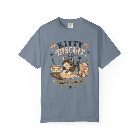 Kitty Biscuit Co. T-Shirt — Cute Cat Baking Graphic Tee