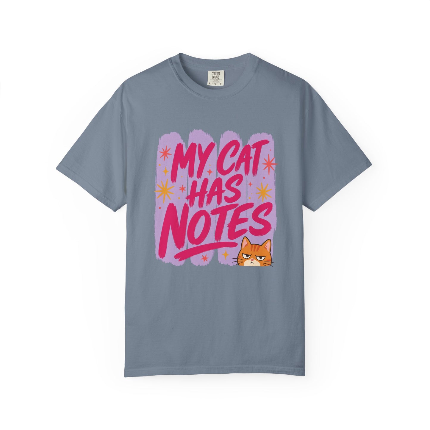 My Cat Has Notes T-Shirt — Cute Retro Cat Graphic Tee for Cat Lovers