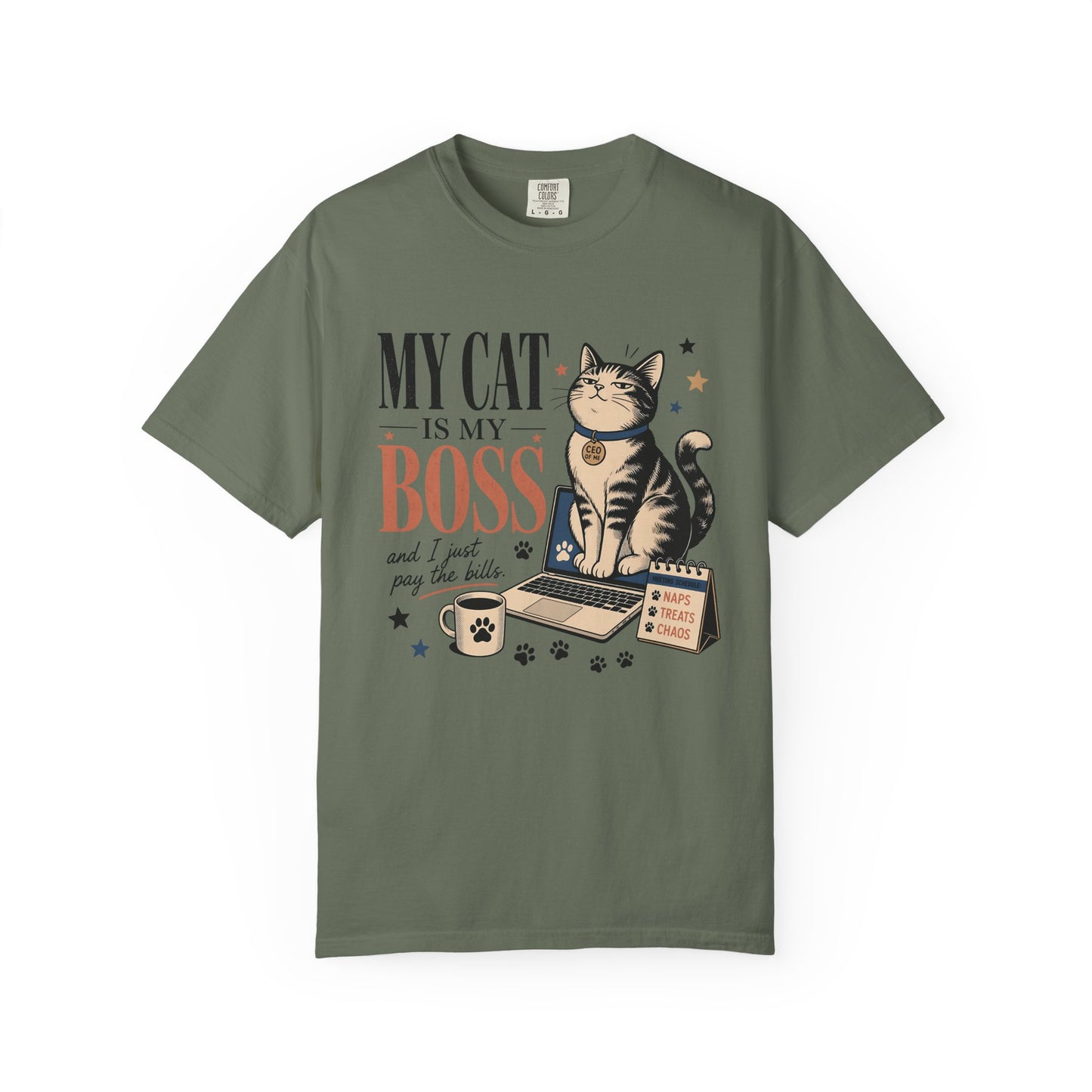 Cat Lover T-Shirt - “My Cat Is My Boss” Graphic Tee