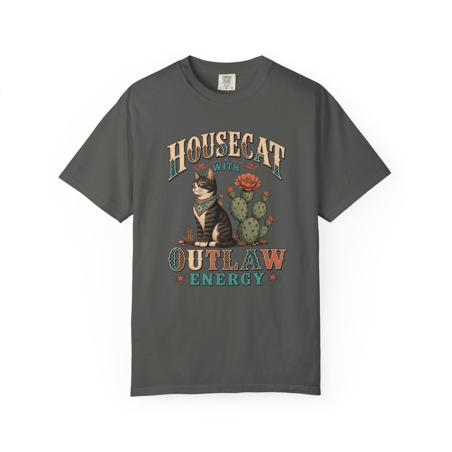 Housecat with Outlaw Energy T-Shirt