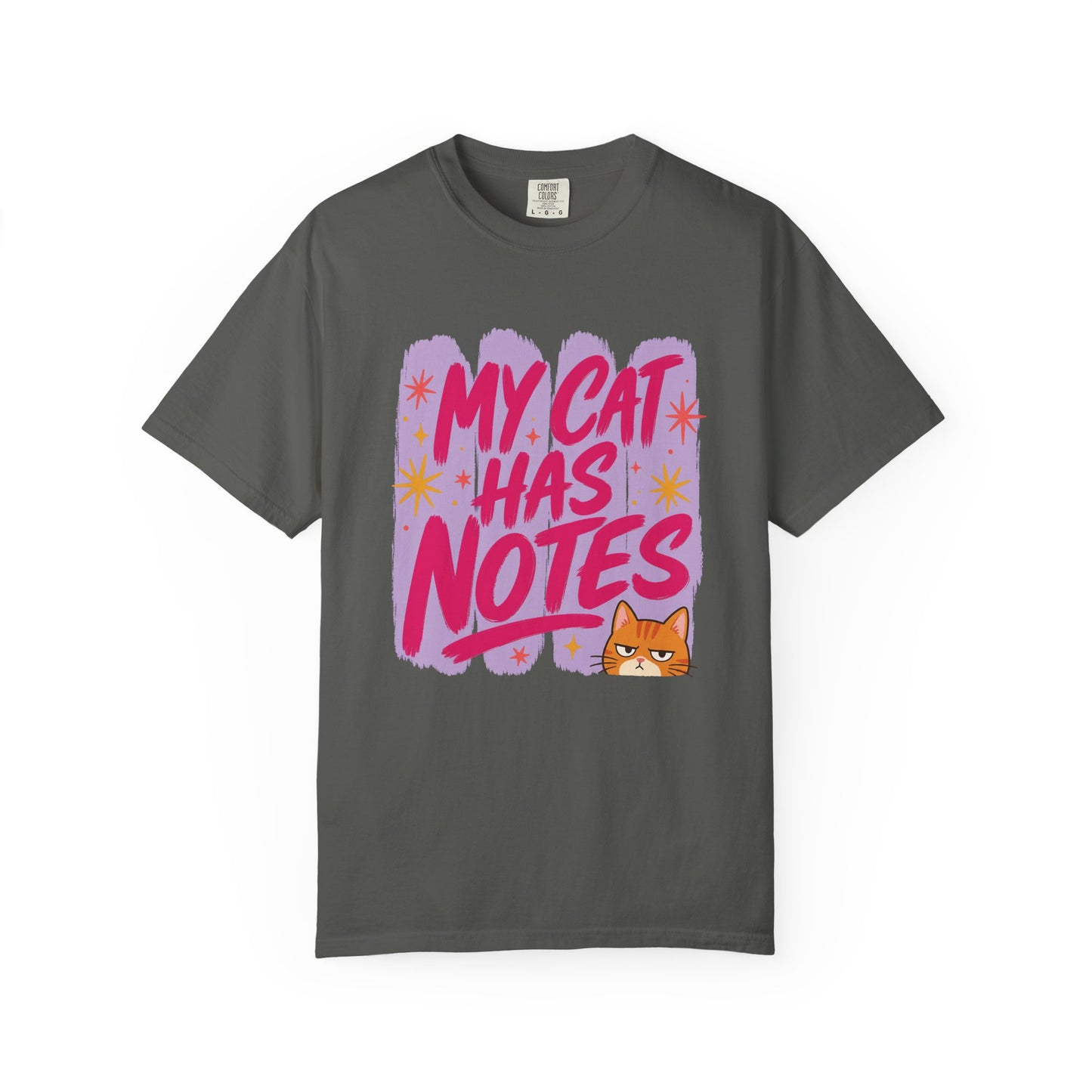 My Cat Has Notes T-Shirt — Cute Retro Cat Graphic Tee for Cat Lovers