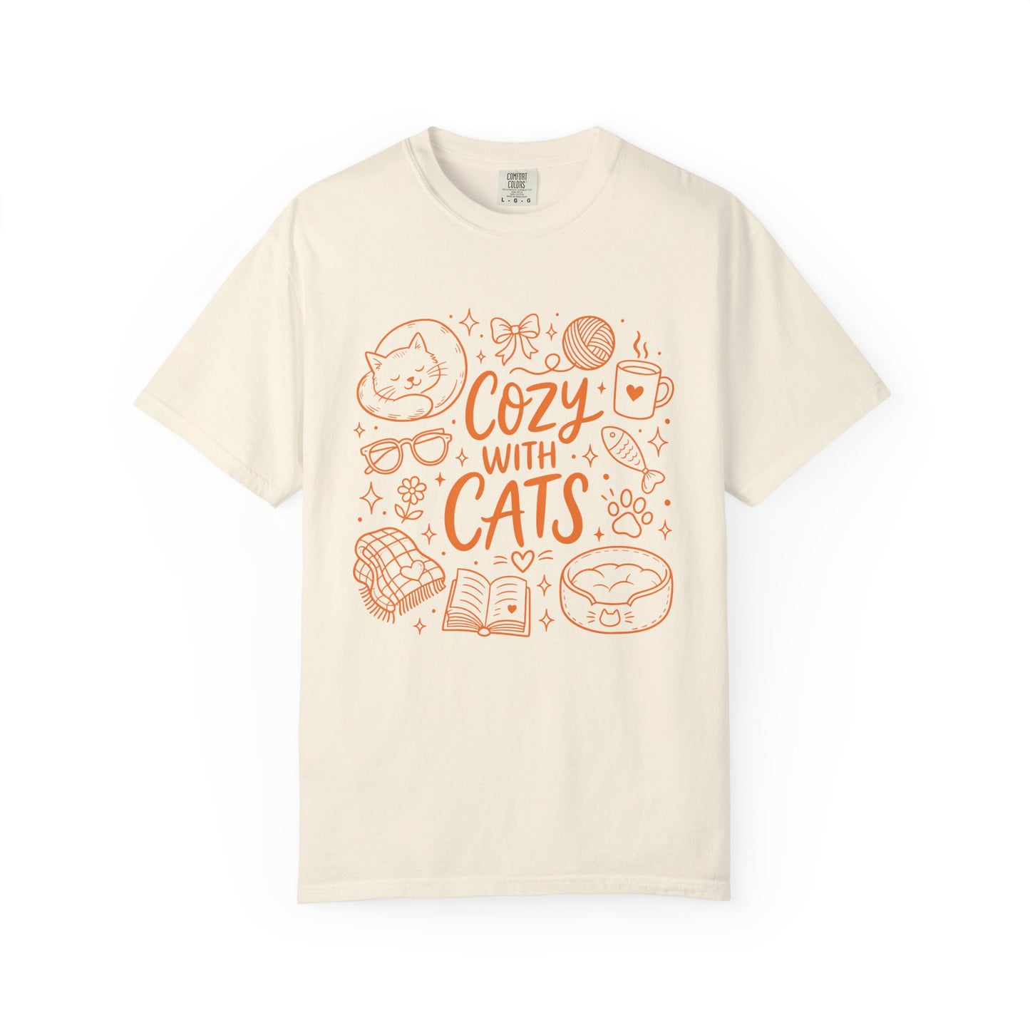 Cozy With Cats T-Shirt — Cute Cat Lover Graphic Tee