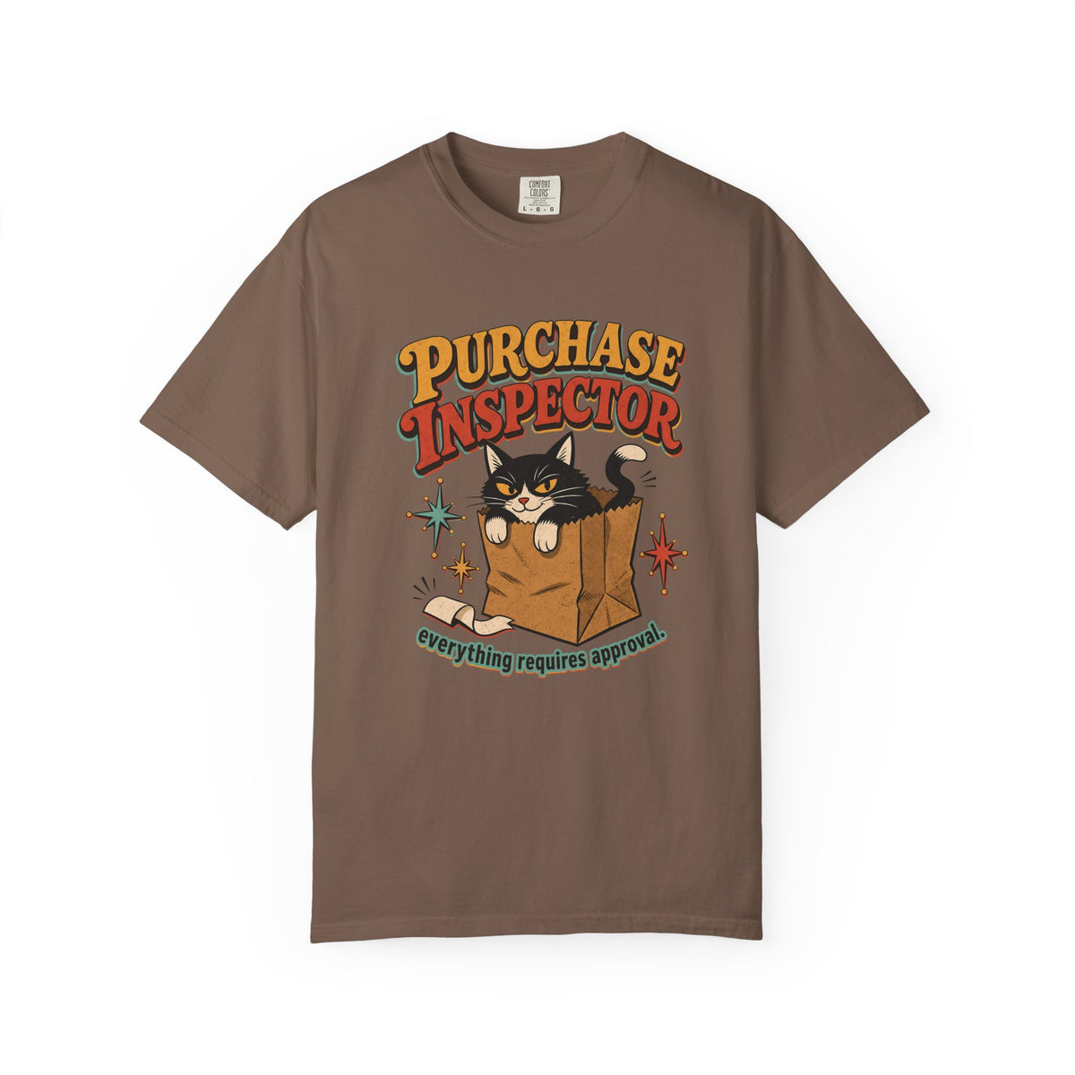 Purchase Inspector T-Shirt — Cute Cat in Box Vintage Graphic Tee
