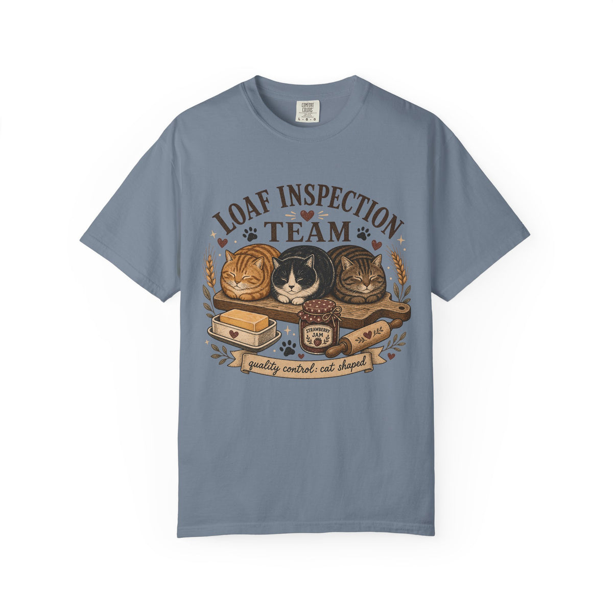 Loaf Inspection Team T-Shirt — Cute Cat Loaves Design