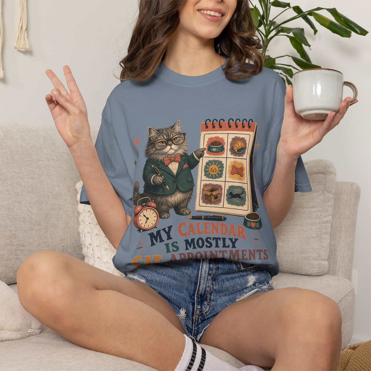 Cat Appointments T-Shirt — "My Calendar Is Mostly Cat Appointments" Cat Lover Tee