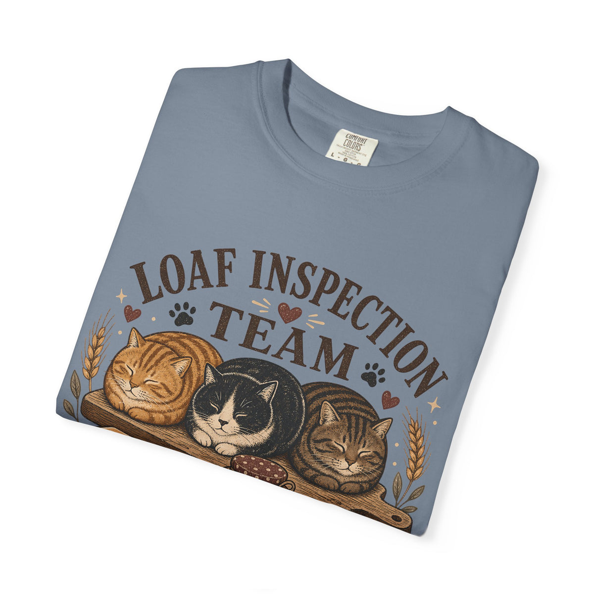 Loaf Inspection Team T-Shirt — Cute Cat Loaves Design