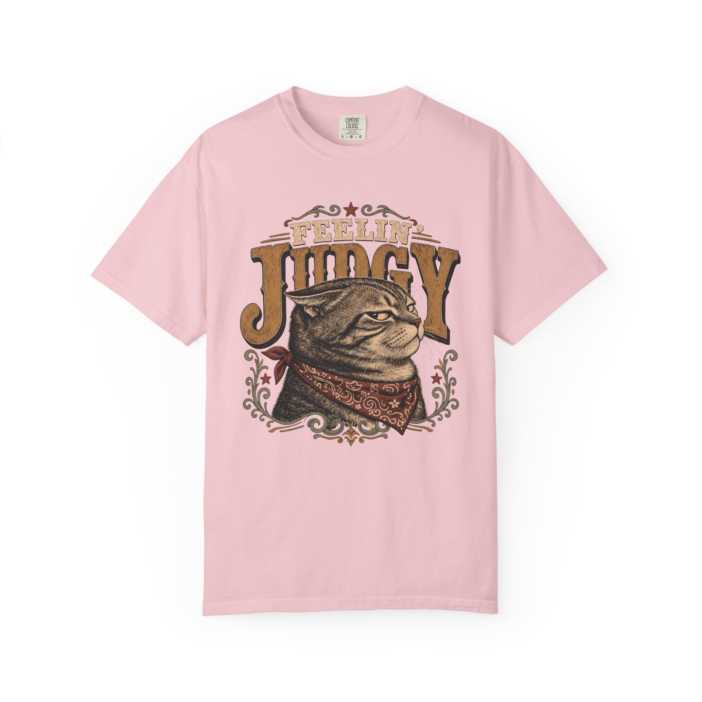 Feelin' Judgy Cat T-Shirt — Vintage Western Cat Graphic Tee