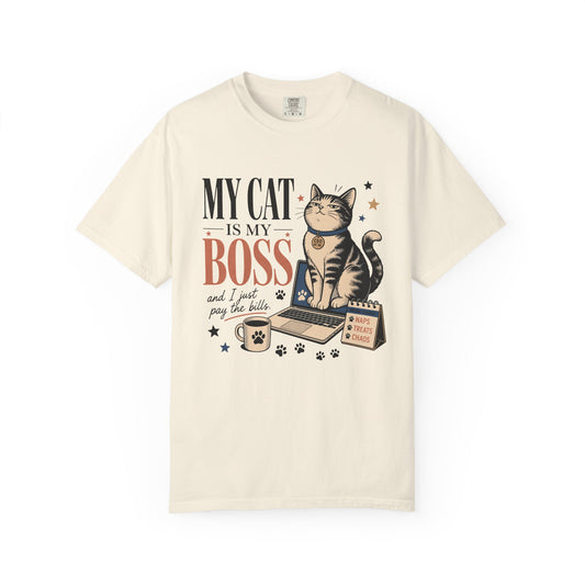 Cat Lover T-Shirt - “My Cat Is My Boss” Graphic Tee