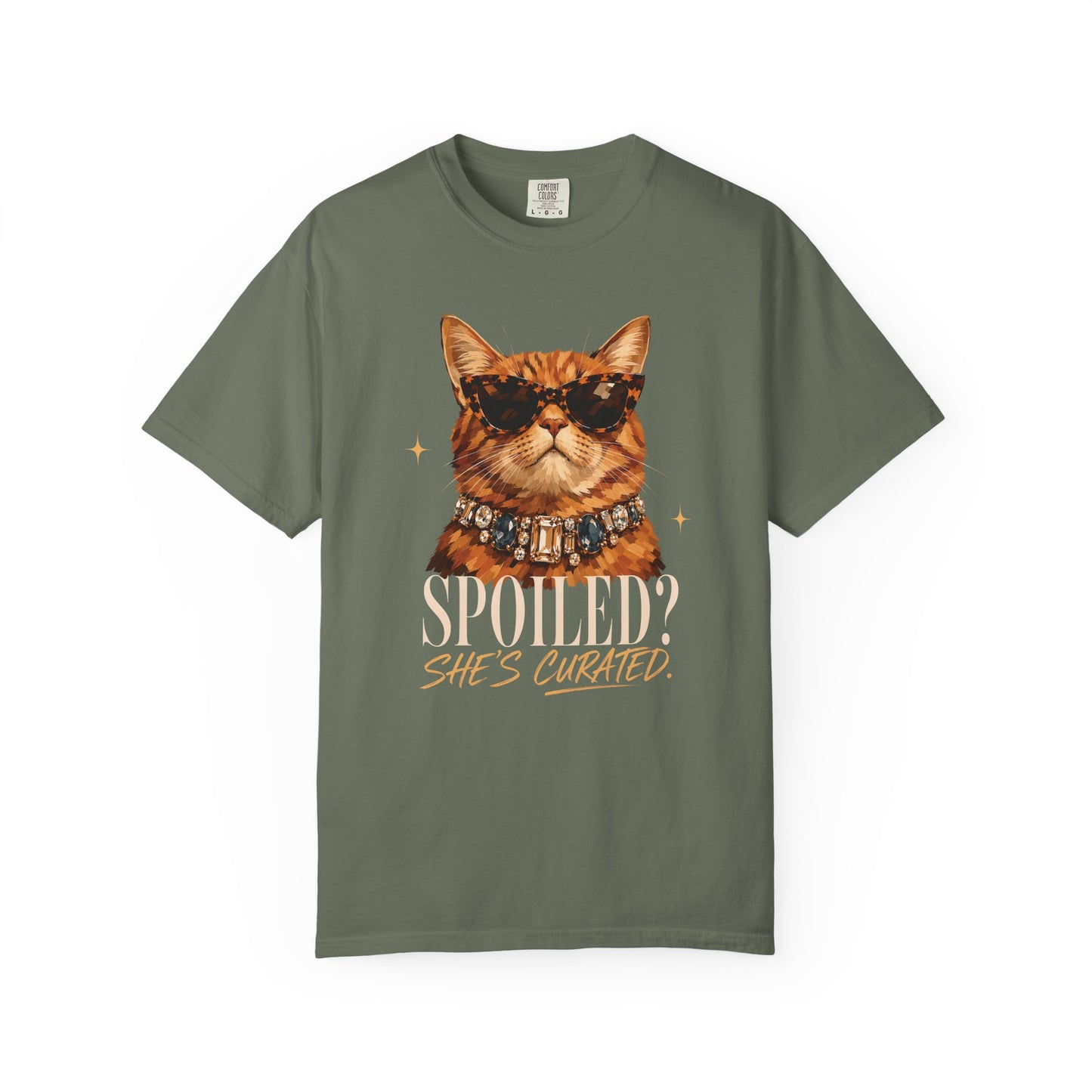 Curated Cat Tee — 'She’s Curated' Graphic T-Shirt