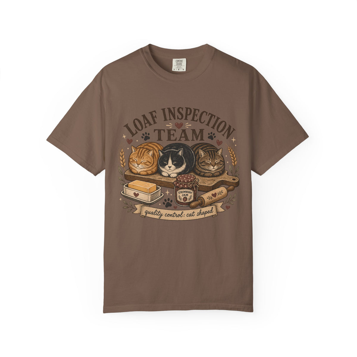 Loaf Inspection Team T-Shirt — Cute Cat Loaves Design