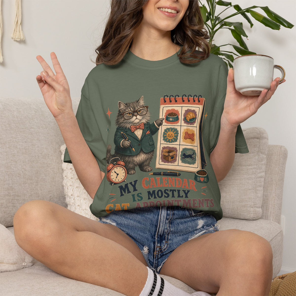 Cat Appointments T-Shirt — "My Calendar Is Mostly Cat Appointments" Cat Lover Tee