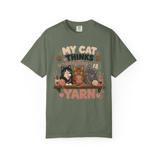 My Cat Thinks Everything Is Yarn T-Shirt