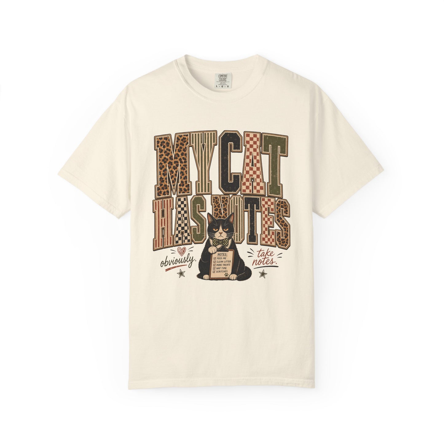 My Cat Has Notes T-Shirt — Vintage Cat Graphic Tee