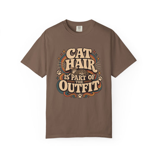 Cat Hair Is Part of the Outfit T-Shirt — Retro Cat Lover Tee