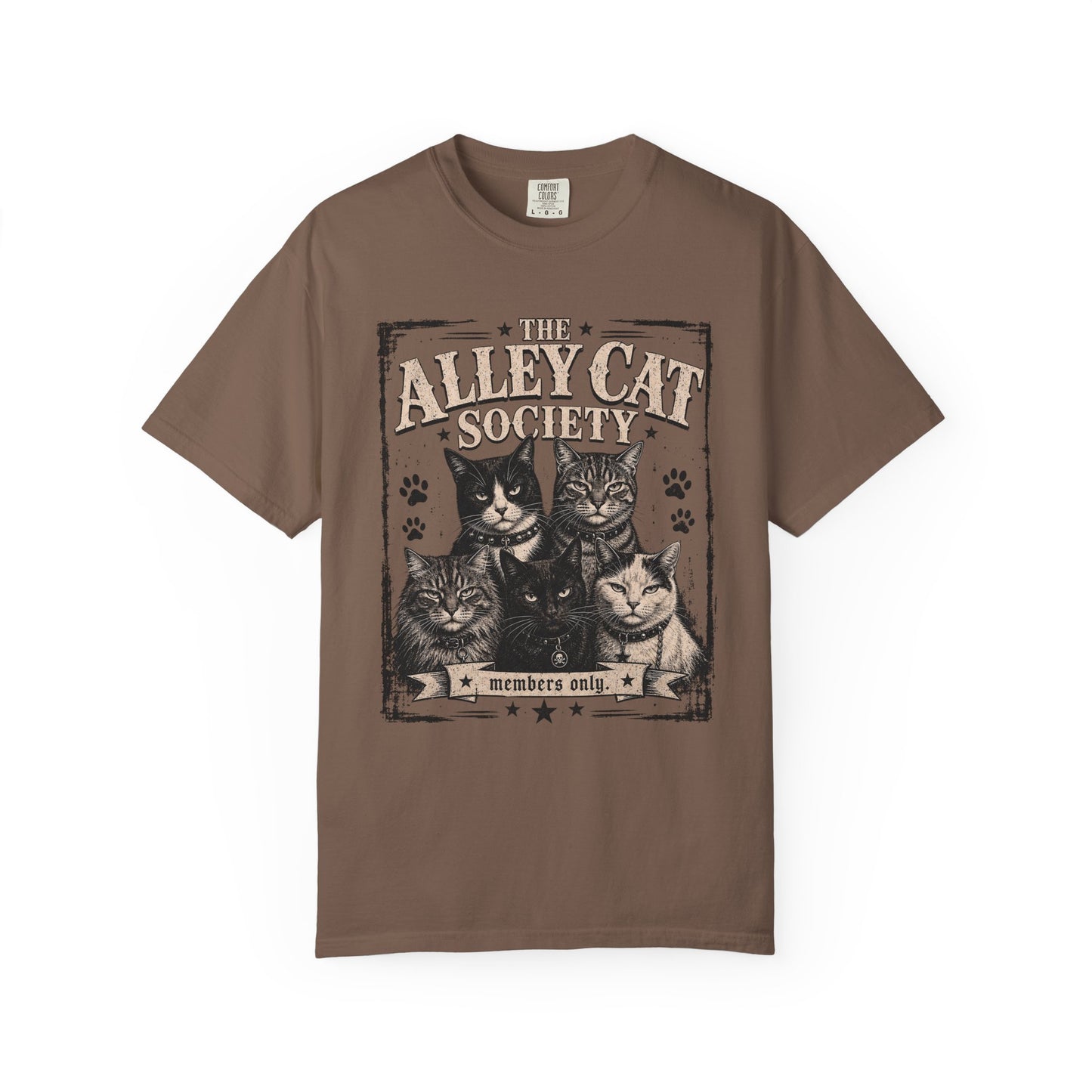 Alley Cat Society T-Shirt — Vintage 'Members Only' Cat Graphic Tee