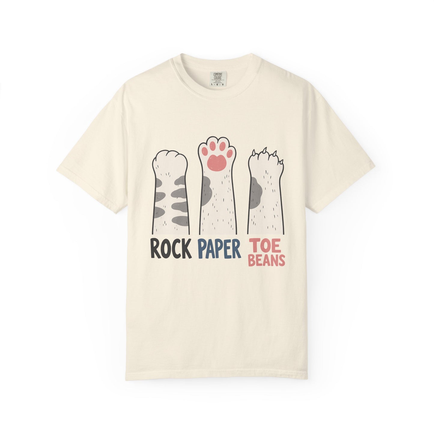 Cat 'Rock Paper Toe Beans' Graphic T-Shirt — Cute Cat Paw Humor Tee