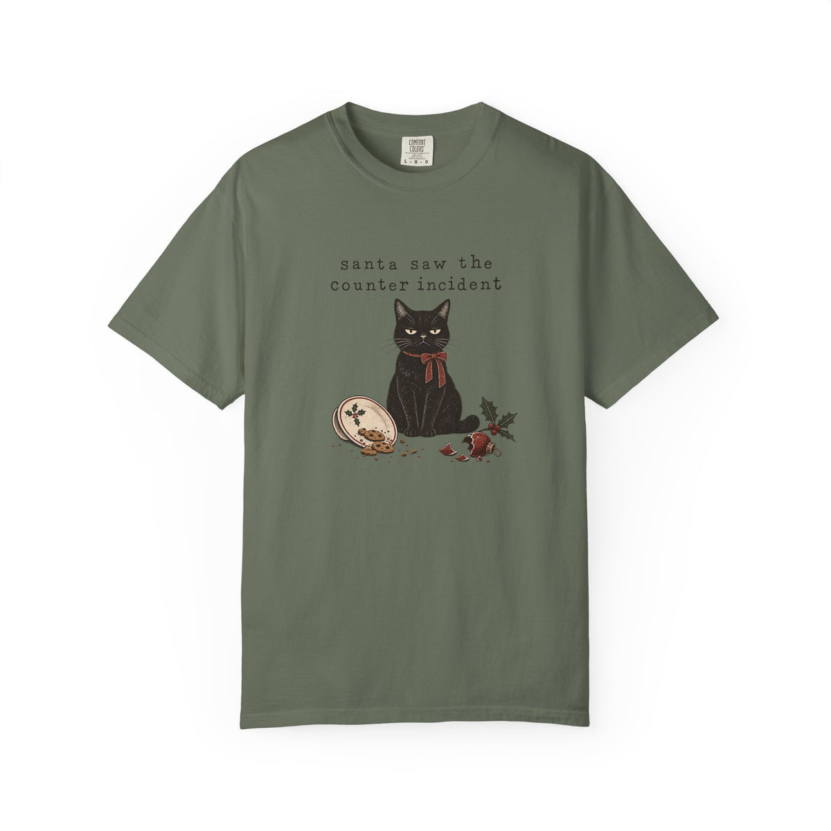 Santa Saw the Counter Incident Cat T-Shirt