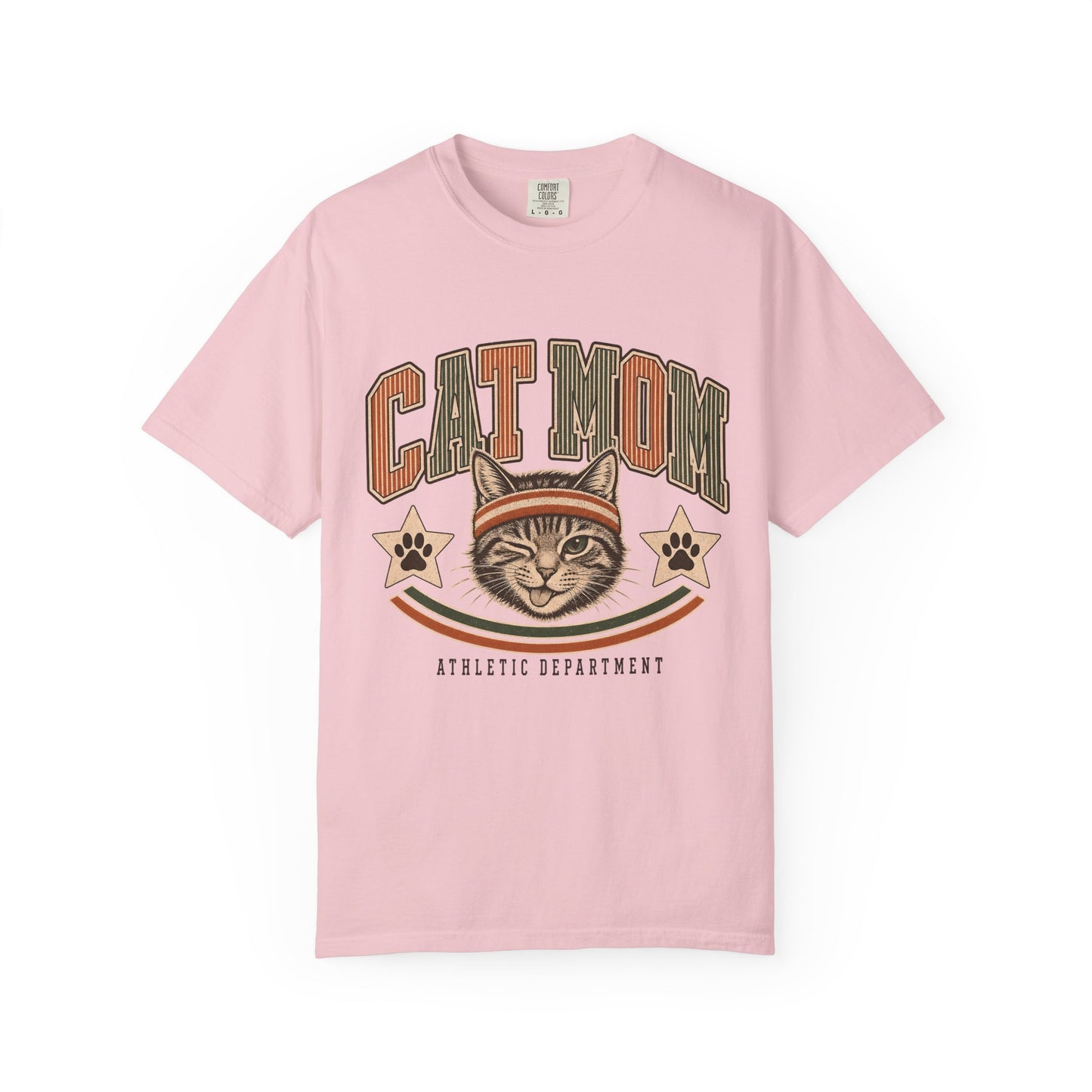 Cat Mom T-Shirt — Retro Athletic Cat Mom Tee