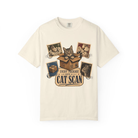 Cat Scan T-Shirt — Funny Kitten Package Vintage Graphic Tee