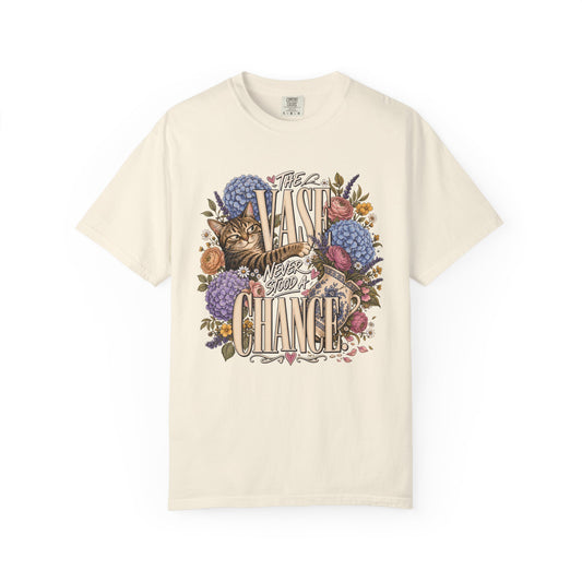Vintage Floral 'The Vase Never Stood a Chance' T-Shirt