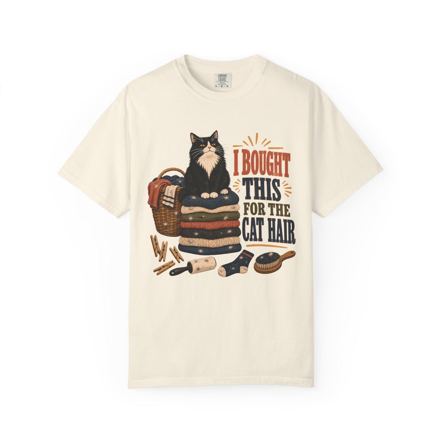 Cat Hair T-Shirt — "I Bought This for the Cat Hair" Cute Cat Lover Tee