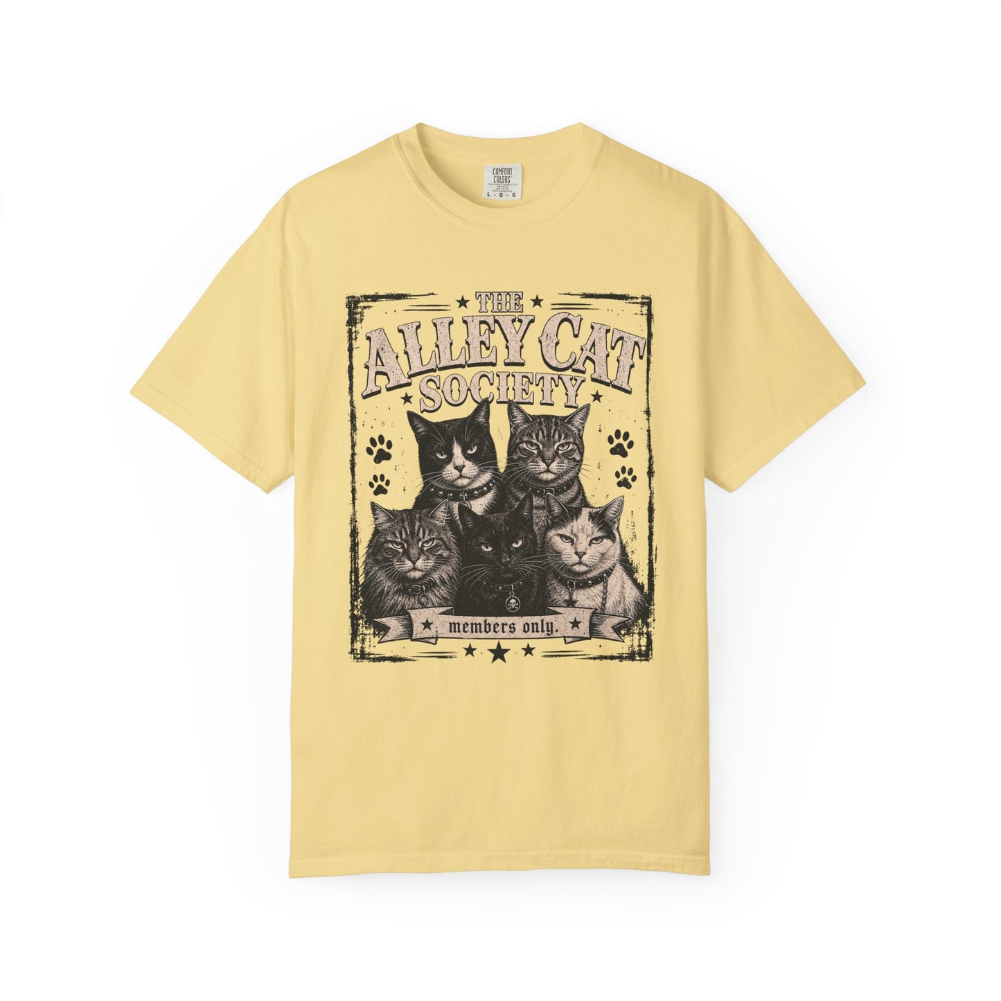 Alley Cat Society T-Shirt — Vintage 'Members Only' Cat Graphic Tee
