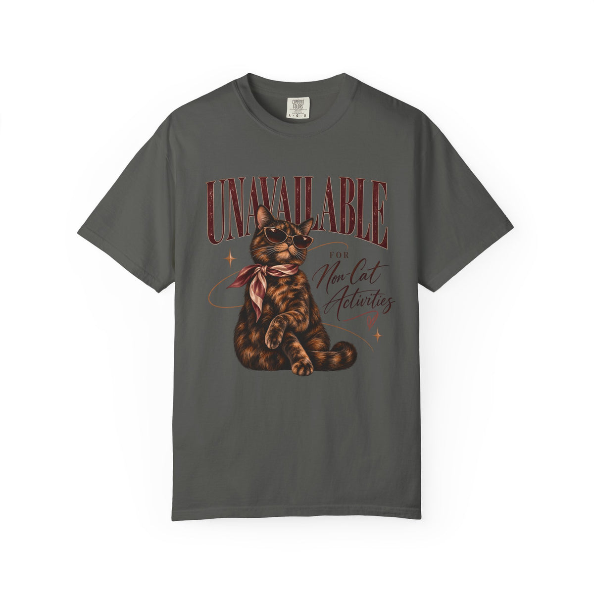 Unavailable for Non-Cat Activities T-Shirt — Cute Vintage Cat Graphic