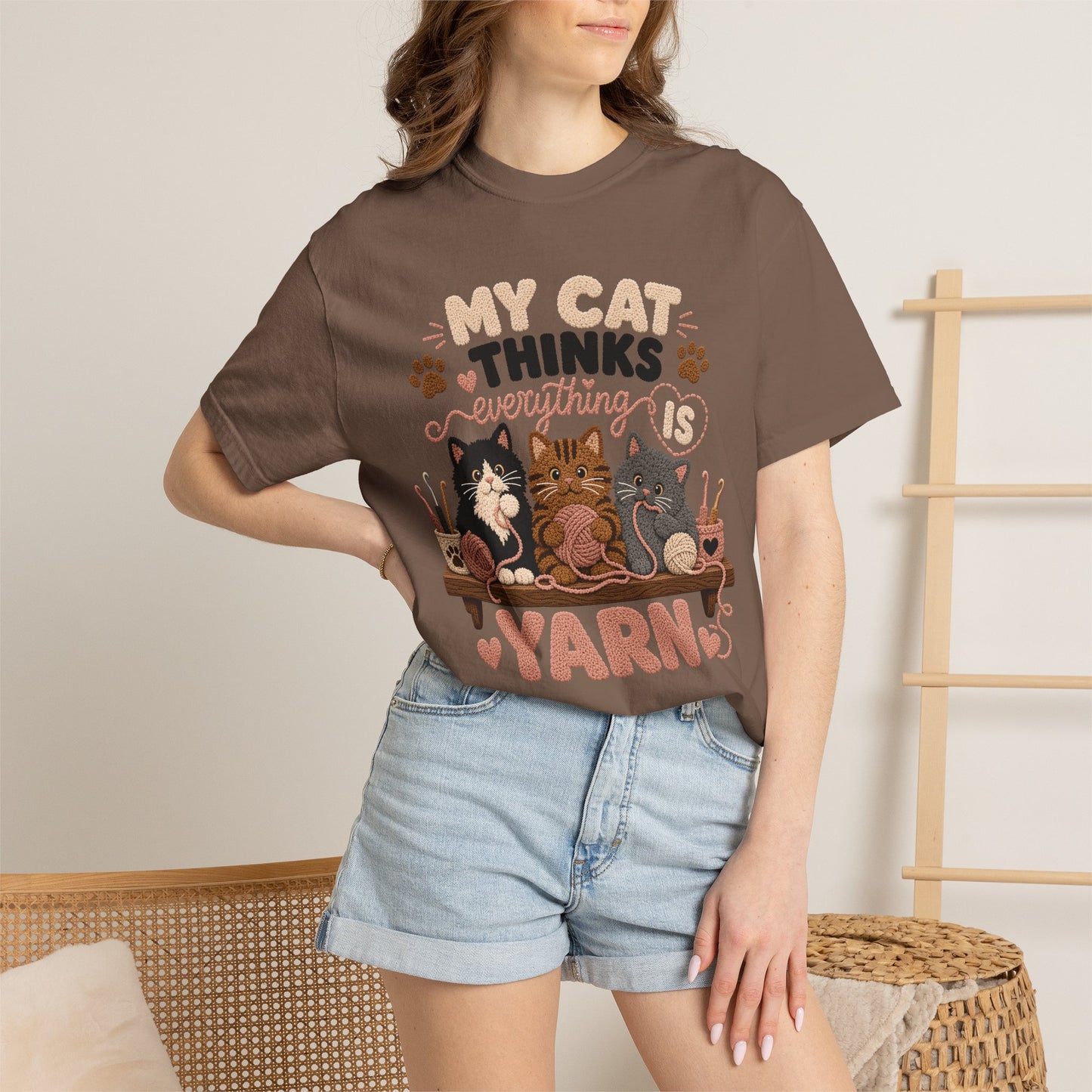 My Cat Thinks Everything Is Yarn T-Shirt
