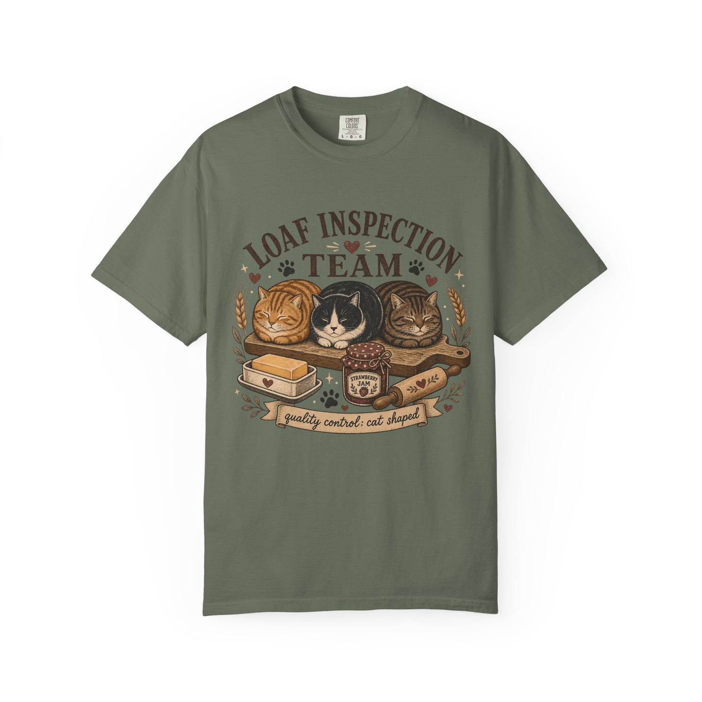 Loaf Inspection Team T-Shirt — Cute Cat Loaves Design