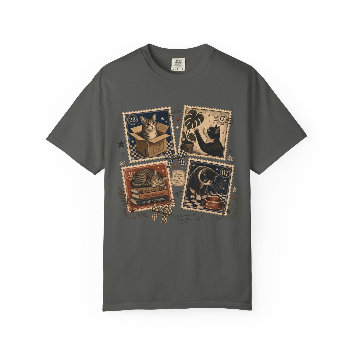 Vintage Cat Collector T-Shirt,  Curious by Nature Cat Lover Shirt