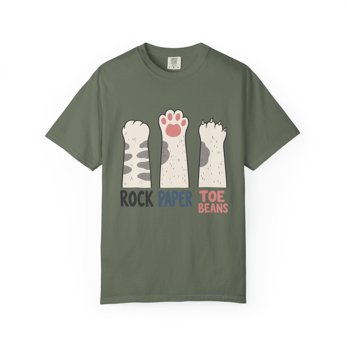 Cat 'Rock Paper Toe Beans' Graphic T-Shirt — Cute Cat Paw Humor Tee