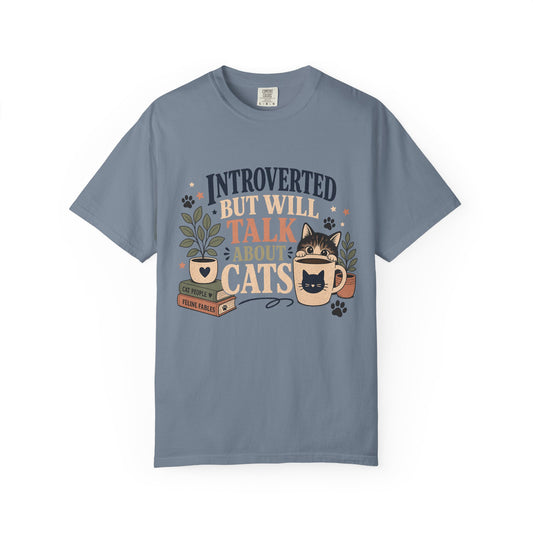 Introverted But Will Talk About Cats T-Shirt