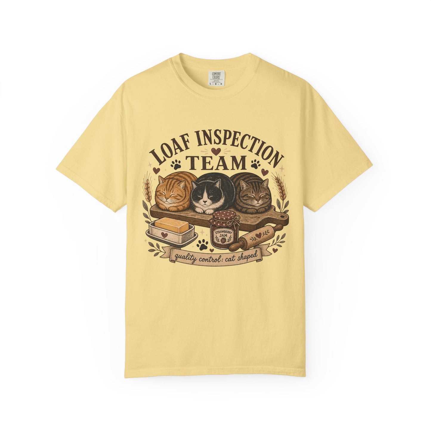 Loaf Inspection Team T-Shirt — Cute Cat Loaves Design